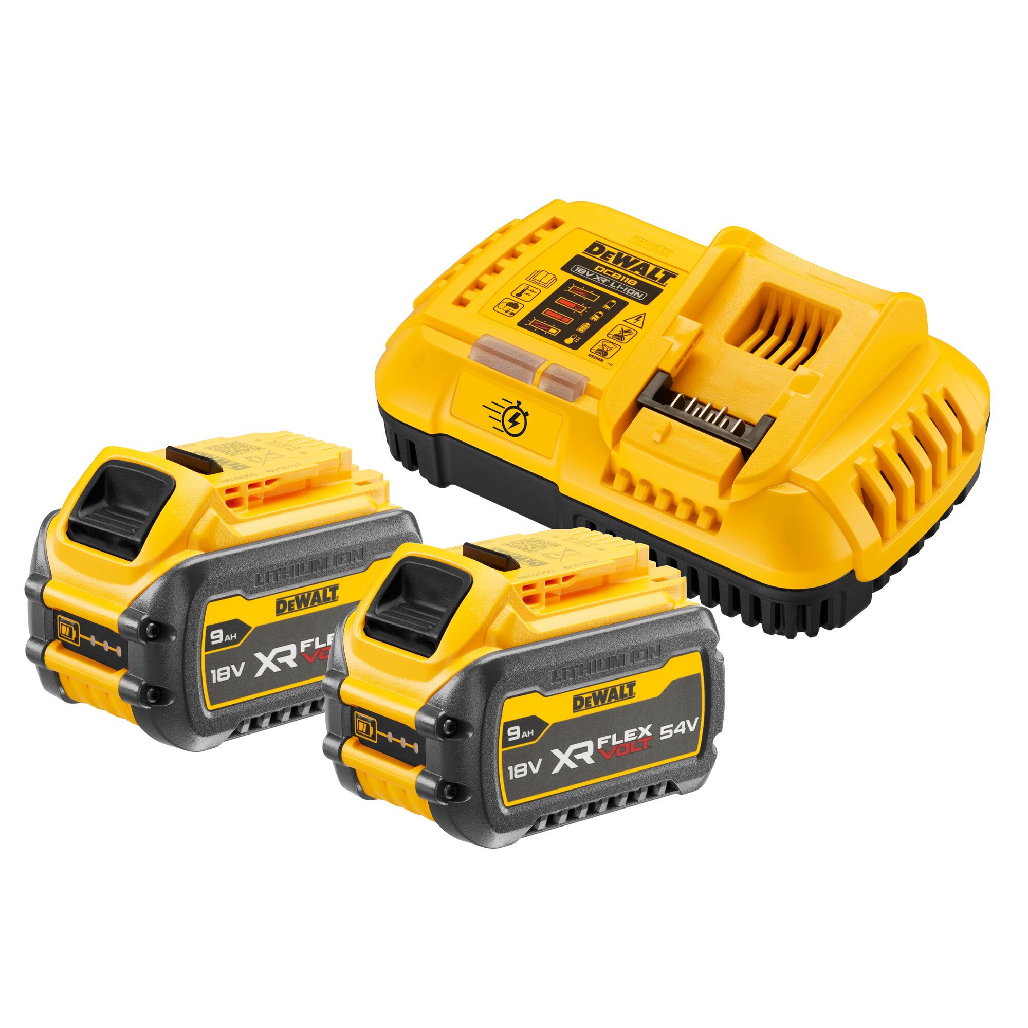 54 Volt 162 Wh XR FLEXVOLT Akku Starter Set inklusive 2x Akku